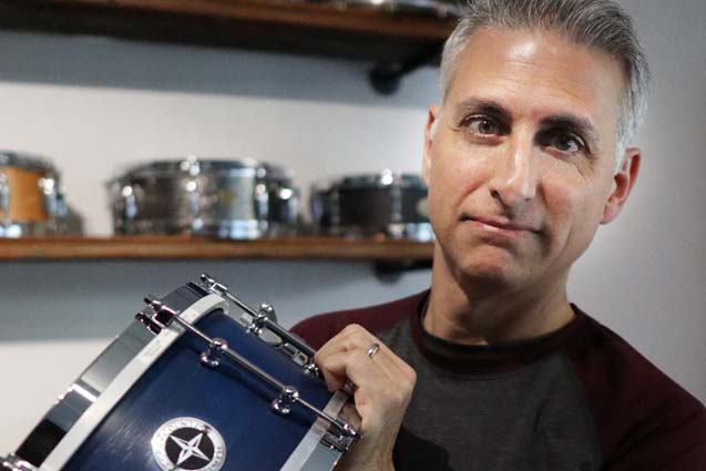 Tom Thanhauser Holding a snare drum